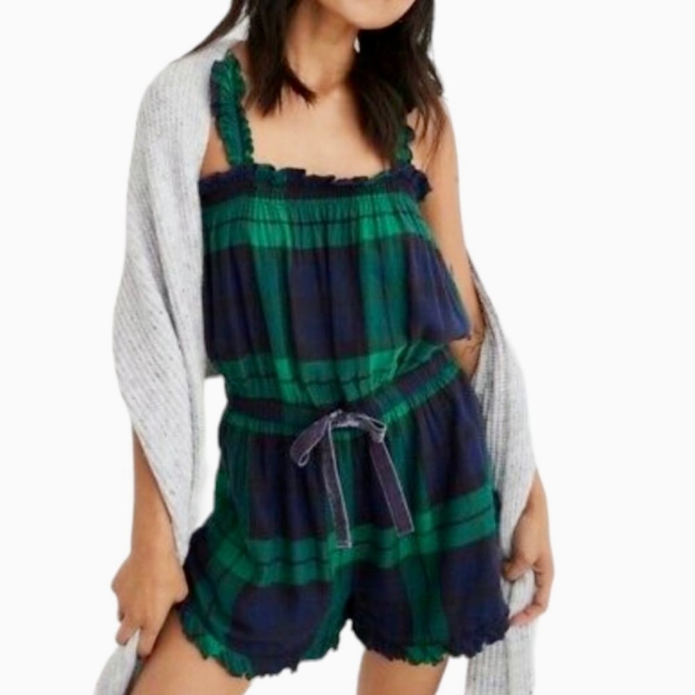🔴NWOT Aerie flannel pajama romper